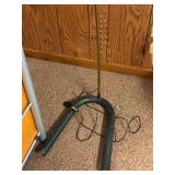 Vintage Arc Floor Lamp with Chrome Shade and U-Shaped Base
