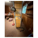 Vintage Arc Floor Lamp with Chrome Shade and U-Shaped Base