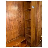Collection of 4 Vintage Wooden End Tables with Shelving and Drawers
