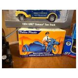 Collection of Vintage Vehicle Models and Railroad Mug