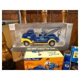 Collection of Vintage Vehicle Models and Railroad Mug