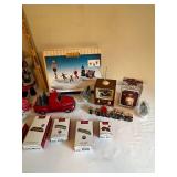 Christmas Holiday Decor Collection with Hallmark Train Ornaments and Figurines