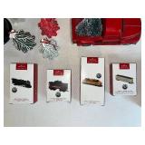 Christmas Holiday Decor Collection with Hallmark Train Ornaments and Figurines