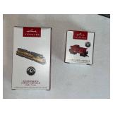 Christmas Holiday Decor Collection with Hallmark Train Ornaments and Figurines