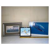Collection of 3 Framed Aviation Art Prints and Paintings
