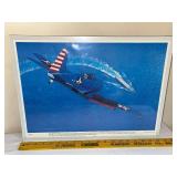 Collection of 3 Framed Aviation Art Prints and Paintings