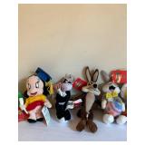 Set of 11 Looney Tunes Character Plush Toys with Tags