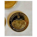 Collection of 12 Commemorative World War II Coins with Display Cases