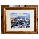 Collection of 7 Framed Train and Railroad Art Prints