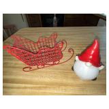 Christmas Decor Lot Including Peanuts Light Set, Snowman Plates, Tins, and More