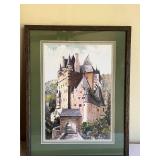 Framed Art Prints: Andres Orpinas Barn with Ducks and Castle Scene Set