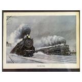 Collection of 5 Framed Railroad Art Prints and Photographs