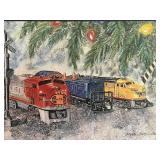Collection of 5 Framed Railroad Art Prints and Photographs