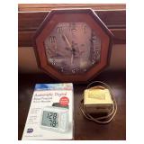 Lot of 3 Clocks and SmartHeart Automatic Digital Blood Pressure Wrist Monitor