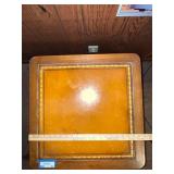 Vintage Wooden Nightstand with 1 Drawer and Brass Handles