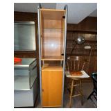 Tall Display Cabinet with Glass Doors and Shelves