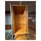 Tall Display Cabinet with Glass Doors and Shelves