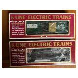 K-Line Electric O/027 Gauge Train Cars: Classic Boxcar and Phillips 66 Tank Car in Original Boxes