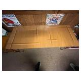 Vintage Folding Metal Card Table with faux 