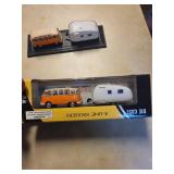 1/43 Die Cast Volkswagen Bus Samba with Camper Trailer