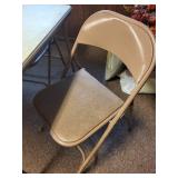 Folding Card Table with 2 Metal Folding Chairs