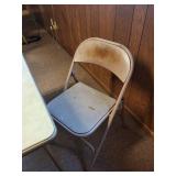 Folding Card Table with 2 Metal Folding Chairs