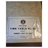 1931 Great Northern Railway Minot Division Time Table No. 28