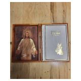 Memorial Edition Holy Bible with White Cover in Wooden Presentation Case