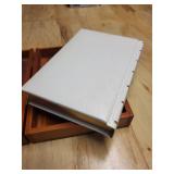 Memorial Edition Holy Bible with White Cover in Wooden Presentation Case