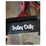 Two Dollies Including Red Hand Truck and Trolley Dolly Foldable Cart