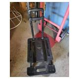 Two Dollies Including Red Hand Truck and Trolley Dolly Foldable Cart