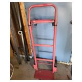 Two Dollies Including Red Hand Truck and Trolley Dolly Foldable Cart