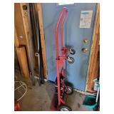 Two Dollies Including Red Hand Truck and Trolley Dolly Foldable Cart