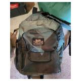 Camping and Fishing Gear Collection with Backpack, Sleeping Bags, Rod, and Tackle Box