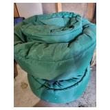 Camping and Fishing Gear Collection with Backpack, Sleeping Bags, Rod, and Tackle Box
