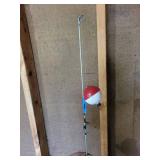 Camping and Fishing Gear Collection with Backpack, Sleeping Bags, Rod, and Tackle Box