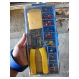 Wire Stripper and Cutter Tool Kit with Assorted Electrical Connectors