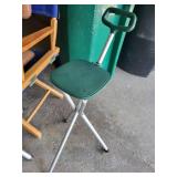 Collection of 5 Folding Portable Chairs Including Director and Tripod Styles