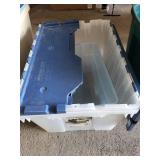Set of Assorted Plastic Storage Totes with Lids