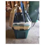 Set of Assorted Plastic Storage Totes with Lids