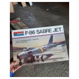 Vintage RC Biplane, Spare Wing, and 2 Model Aircraft Kits