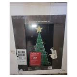 5ft Multi-Color Tube Light Tree with Star Topper and Holiday Yard Decor Set