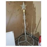 5ft Multi-Color Tube Light Tree with Star Topper and Holiday Yard Decor Set
