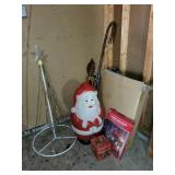 5ft Multi-Color Tube Light Tree with Star Topper and Holiday Yard Decor Set