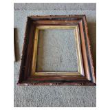 Group of Vintage Picture Frames and Ornate Metal Platter