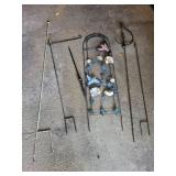 Metal Garden Welcome Sign with Decorative Stakes and Hanger Set
