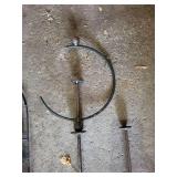 Metal Garden Welcome Sign with Decorative Stakes and Hanger Set