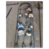 Metal Garden Welcome Sign with Decorative Stakes and Hanger Set