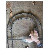 Metal Garden Welcome Sign with Decorative Stakes and Hanger Set