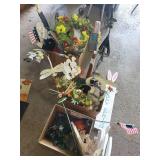 Collection of Seasonal Outdoor Decor and Garden Ornaments